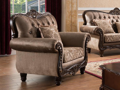 Giana Tufted Upholstery Traditional Armchair