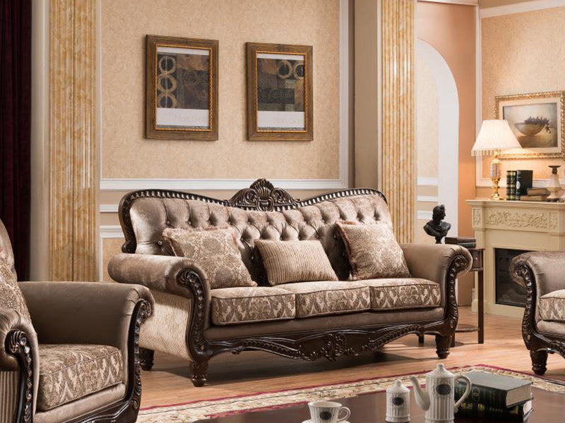 Giana Tufted Upholstery Traditional Sofa