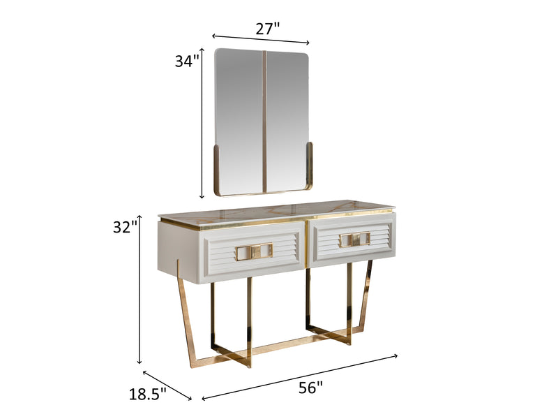 Gloria 56" Wide Dresser With Mirror