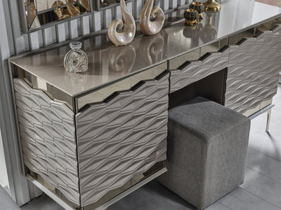 Gokce 2 Door & 1 Drawer Dresser With Mirror