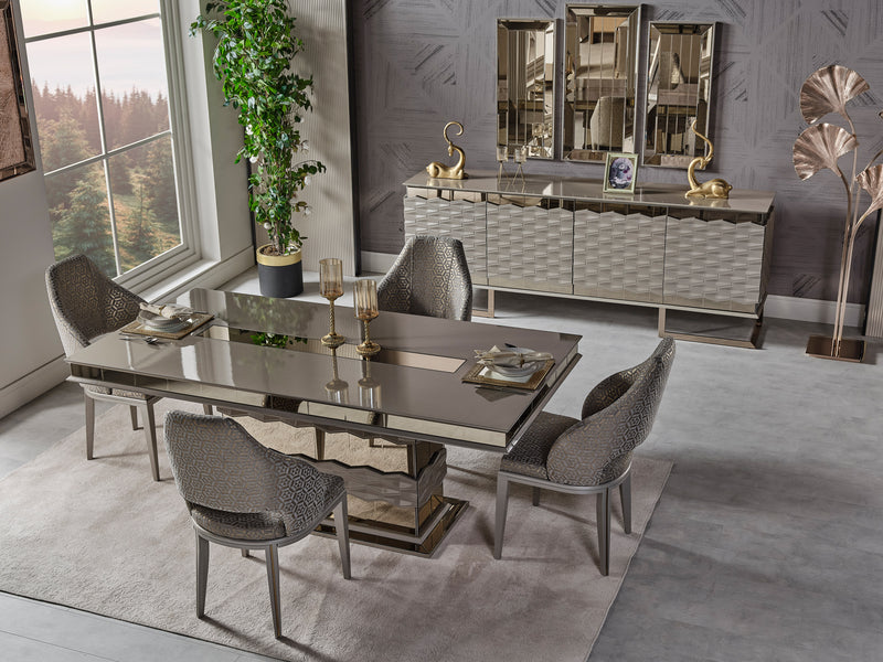 Gokce 4 Door Buffet With Mirror