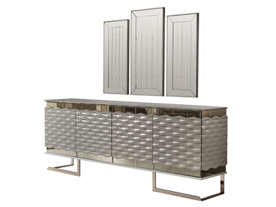 Gokce 4 Door Buffet With Mirror