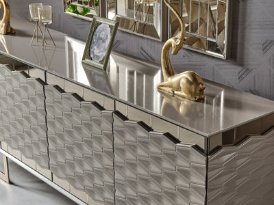 Gokce 4 Door Buffet With Mirror