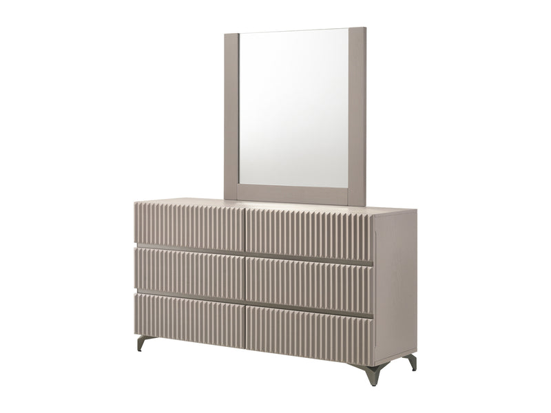 Grace J 59" Wide 6 Drawer Dresser With Mirror