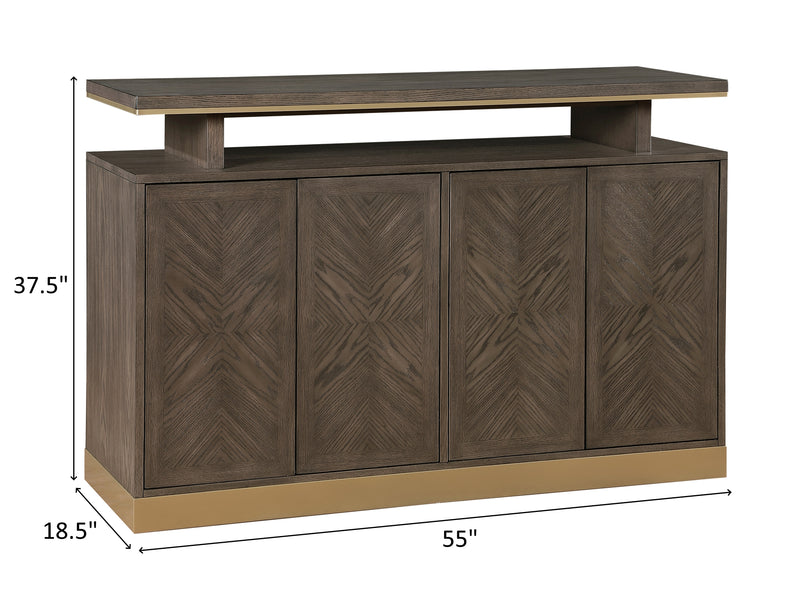 Griffin 55" Wide 4 Door Buffet