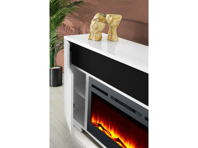 Haley 76" Wide TV Stand With Electric Fireplace