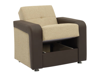 Harmoni 35" Wide Convertible Leather Armchair