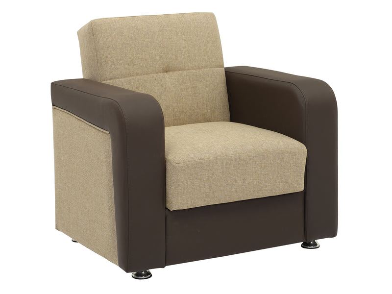 Harmoni 35" Wide Convertible Leather Armchair