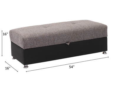 Harmoni 54" Wide Leather Ottoman