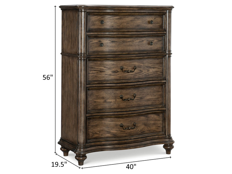 Heath Court 1682 40" Wide 5 Drawer Traditional Chest