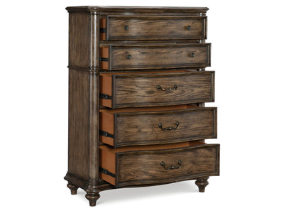 Heath Court 1682 40" Wide 5 Drawer Traditional Chest