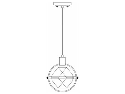 Hollywood Cube Single 7" Wide Chandelier