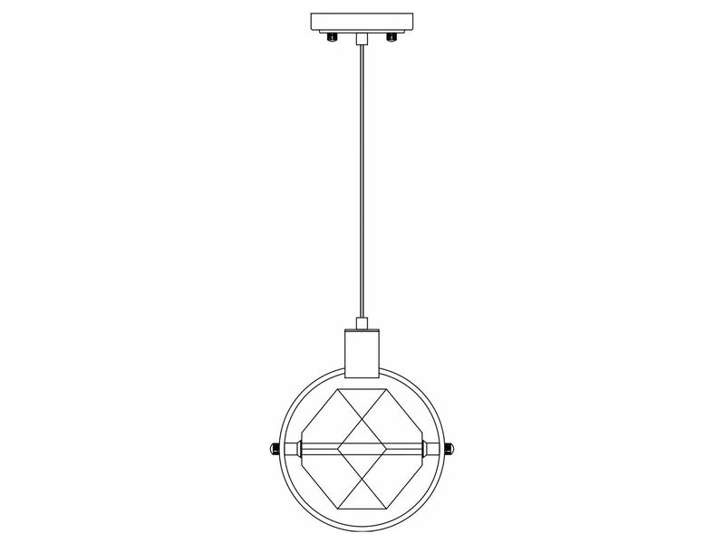 Hollywood Cube Single 7" Wide Chandelier