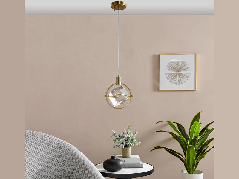Hollywood Cube Single 7" Wide Chandelier