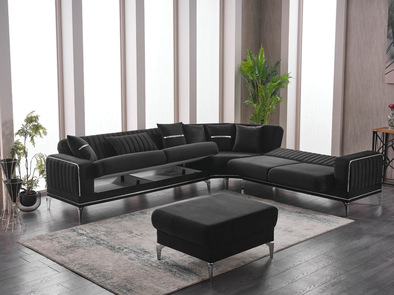Intra 124" / 108" Wide Convertible Sectional