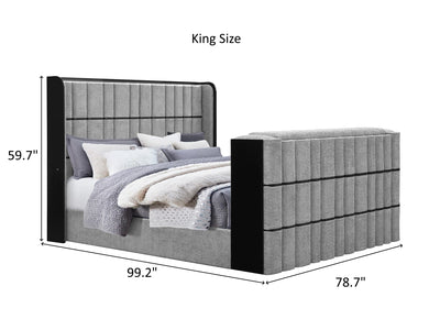 Isabella Glo Platform Bed With LED, Speaker and 50″ TV Lift