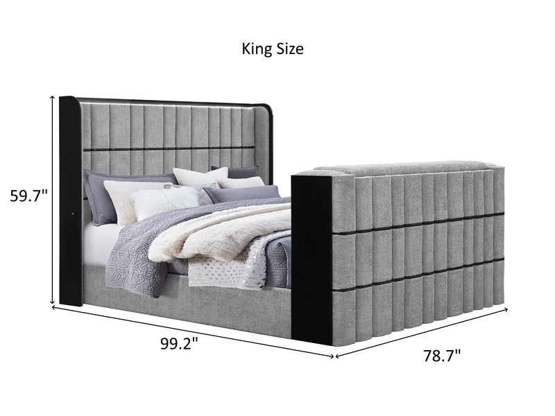 Isabella Glo Platform Bed With LED, Speaker and 50″ TV Lift