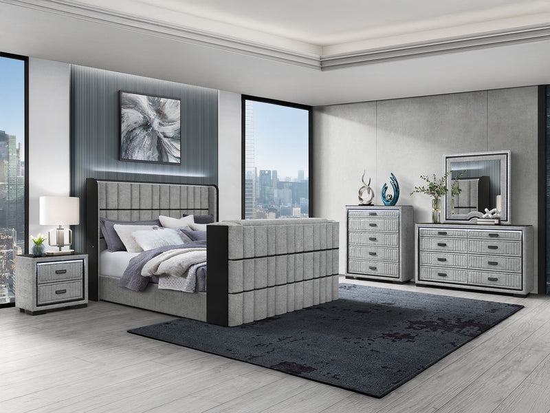 Isabella Glo 40.5" Wide 5 Drawer Chest With LED