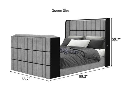 Isabella Glo Platform Bed With LED, Speaker and 50″ TV Lift