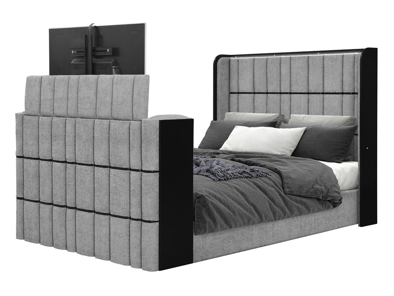 Isabella Glo Platform Bed With LED, Speaker and 50″ TV Lift