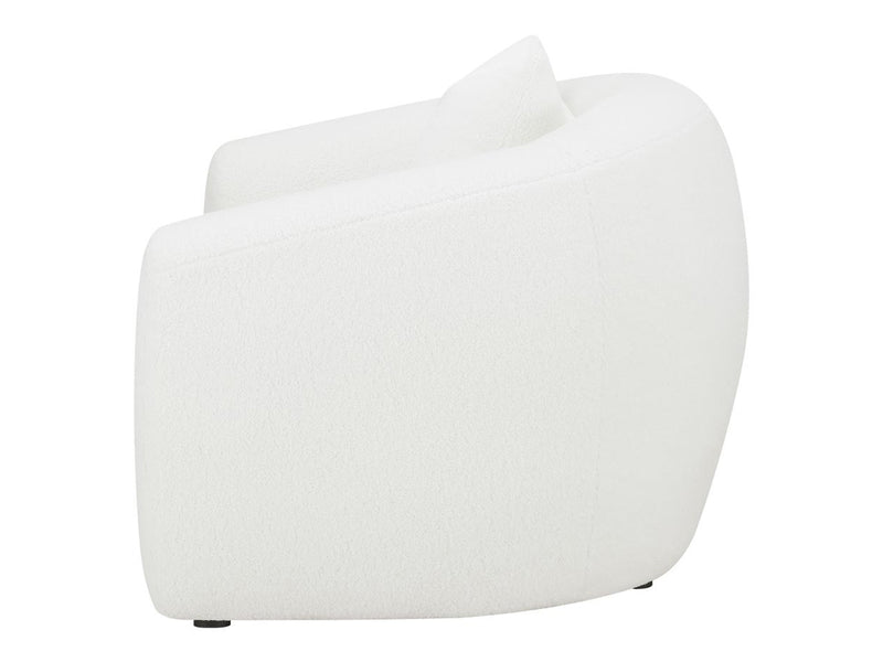 Isabella 45" Wide Faux Sheepskin Upholstered Armchair