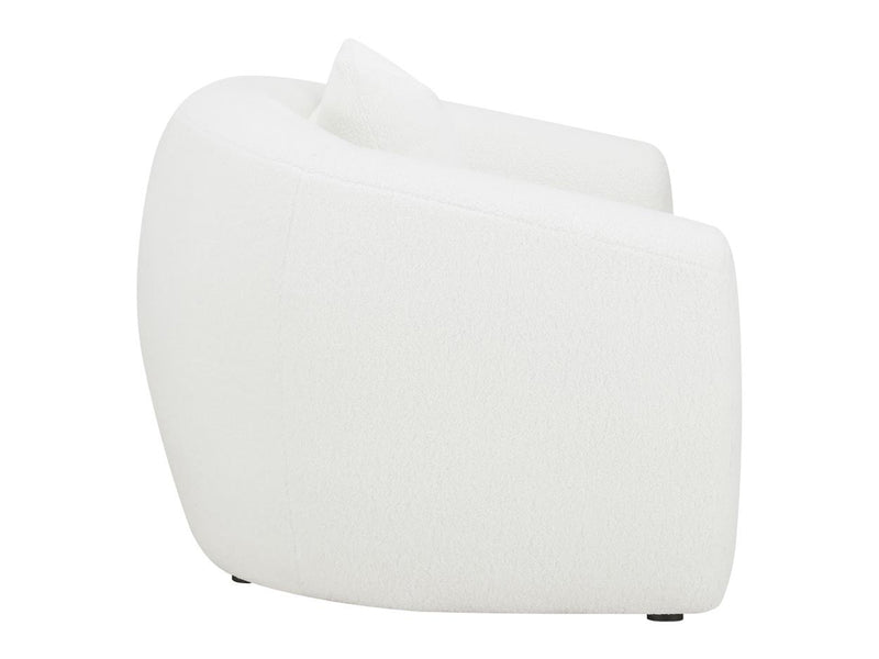 Isabella 45" Wide Faux Sheepskin Upholstered Armchair