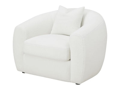 Isabella 45" Wide Faux Sheepskin Upholstered Armchair