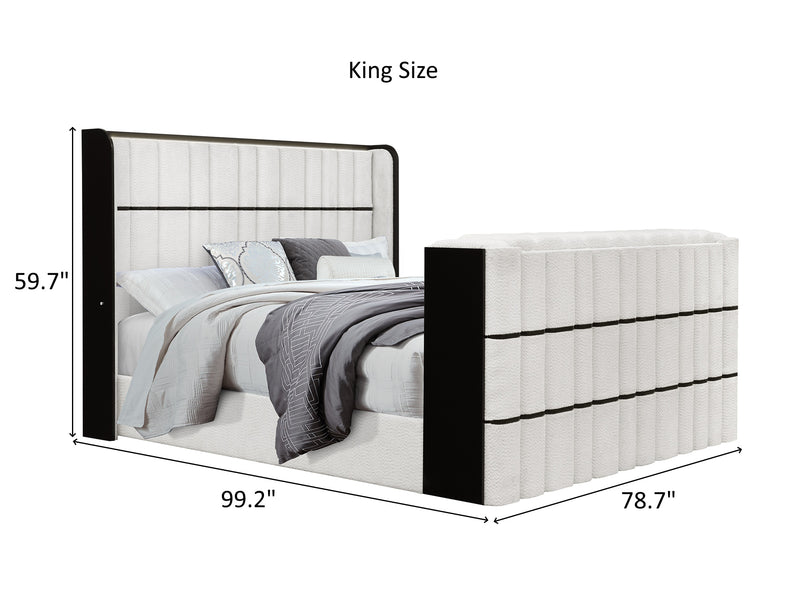 Isabella Glo Platform Bed With LED, Speaker and 50″ TV Lift