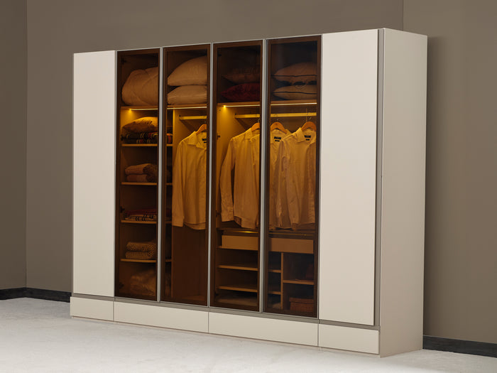 Kapadokya Kanss 118" Wide 6 Door Wardrobe
