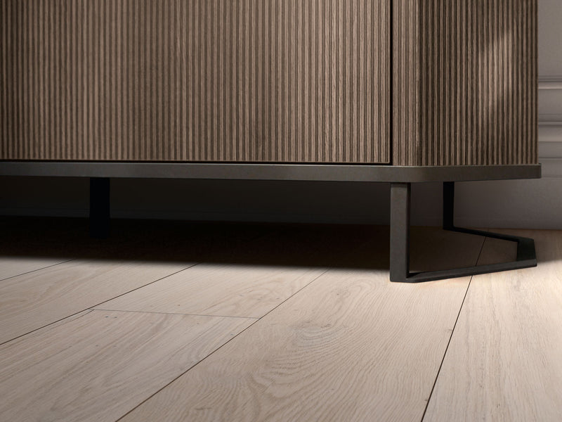 Hexagon 82" Wide 3 Door Buffet With Mirror