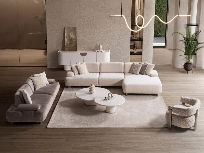 Iznik Extendable Sectional Living Room Set