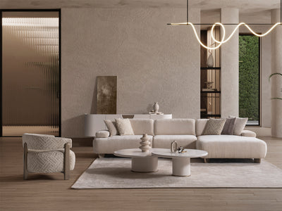 Iznik Extendable Sectional Living Room Set