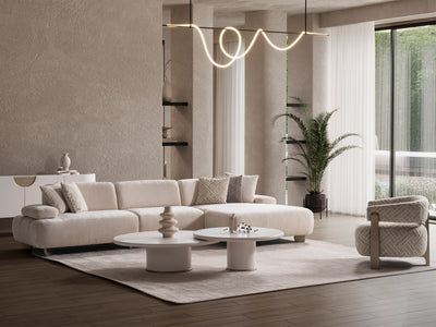 Iznik Extendable Sectional Living Room Set