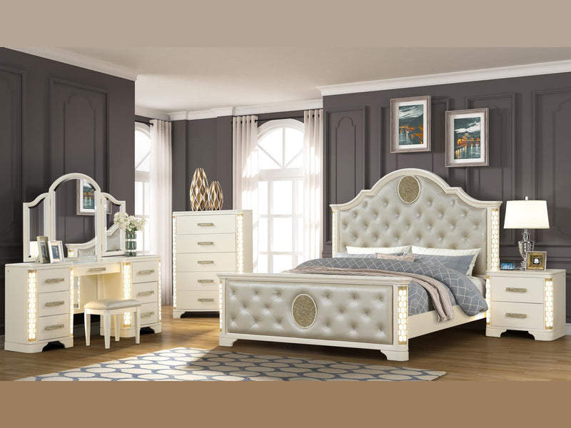Jasmine 63" Wide Makeup Vanity Set
