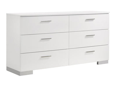Jeremaine 63" Wide 6 Drawer Dresser With Mirror