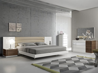 Lisbon Jn 55" Wide 4 Drawer 1 Door Dresser With Mirror