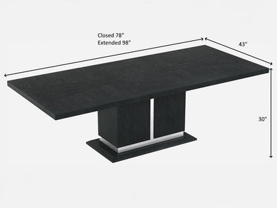 Valentina 98" / 78" Wide Extendable Dining Table