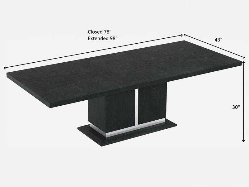 Valentina 98" / 78" Wide Extendable Dining Table