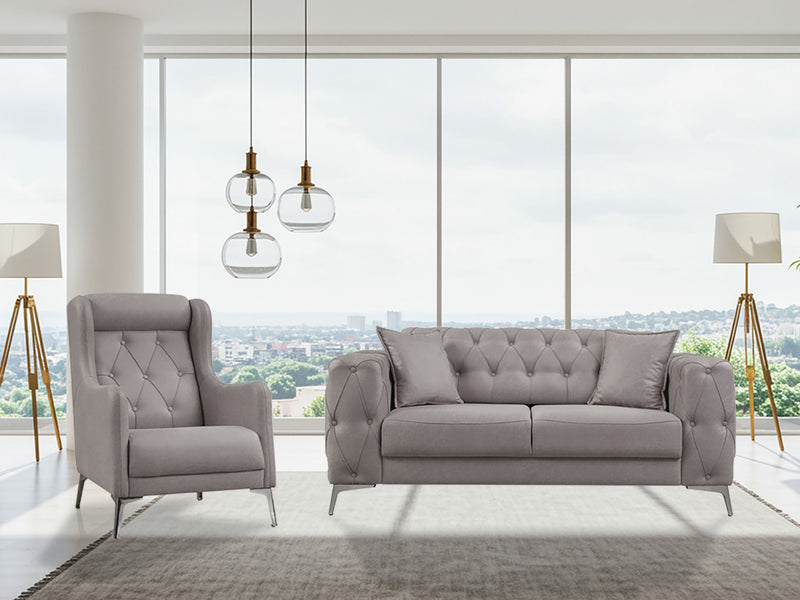 Joza 65" Wide Tufted Extendable Loveseat