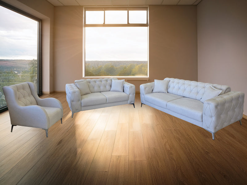 Joza 65" Wide Tufted Extendable Loveseat