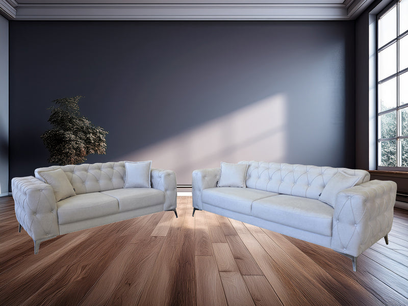 Joza 65" Wide Tufted Extendable Loveseat