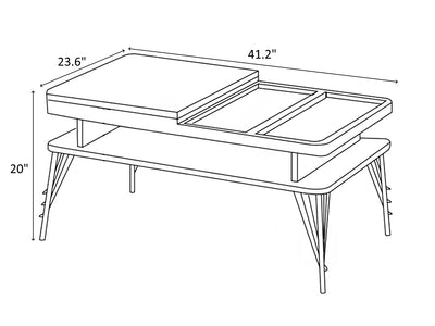 Kaisa 41.2" Wide Coffee Table