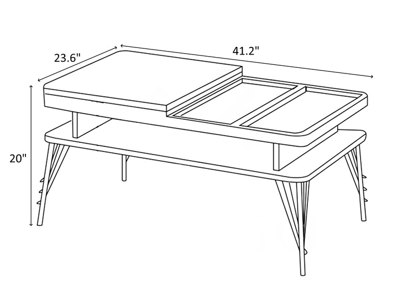 Kaisa 41.2" Wide Coffee Table