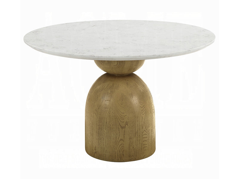 Kala 48" Wide Marble Top Dining Table