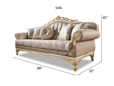 Kardelen Traditional Sofa & Loveseat Living Room Set