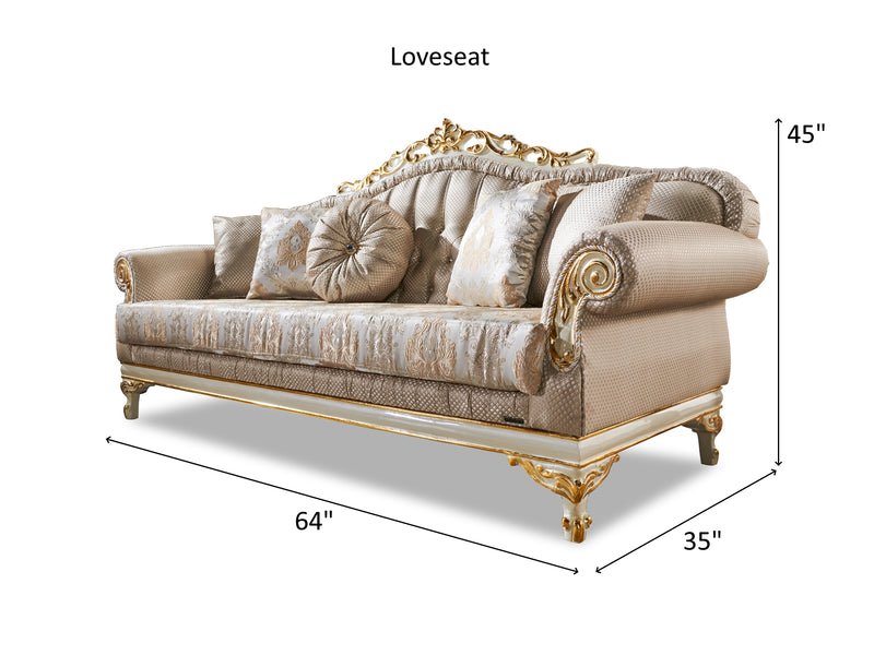 Kardelen Traditional Sofa & Loveseat Living Room Set