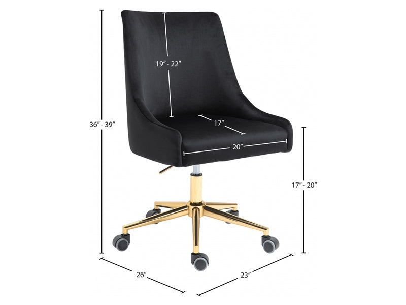 Karina 23" Wide Velvet Upholstered Office Chair