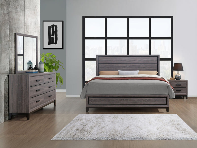 Kate Glo 58" Wide 6 Drawer Dresser With Mirror