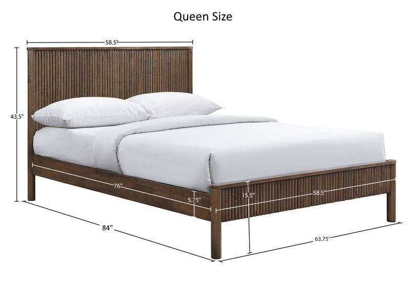 Kivo Solid Wood Platform Bed