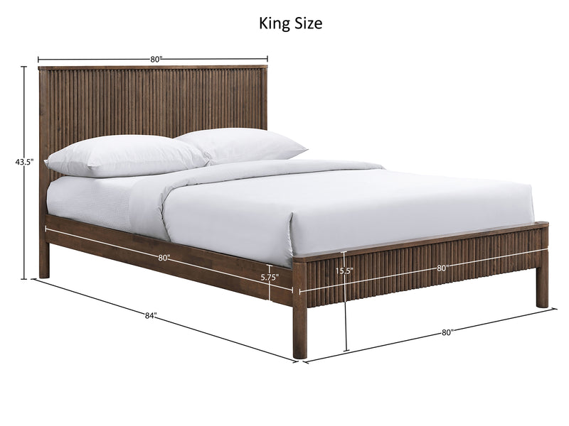 Kivo Solid Wood Platform Bed